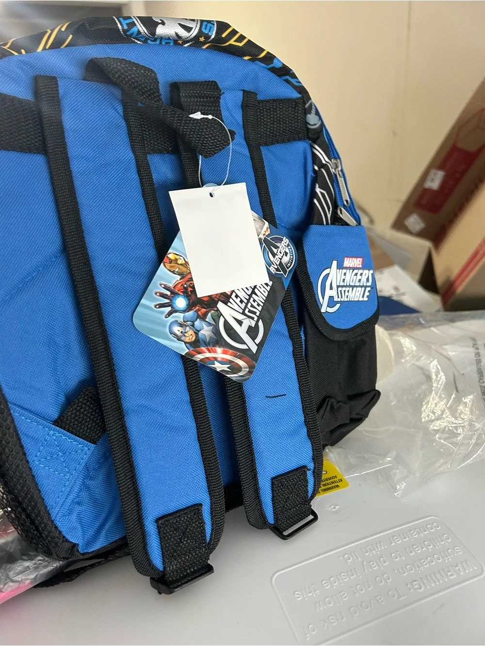 Marvel Avengers Kids Backpack - Blue Black Red